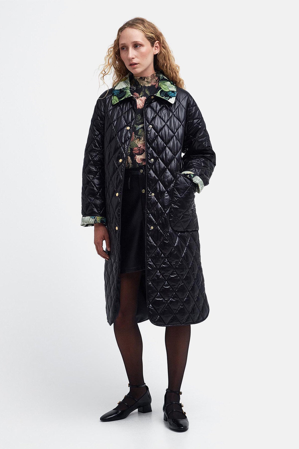 Barbour x House of Hackney Laving Quilted Jacket Black/papavera by