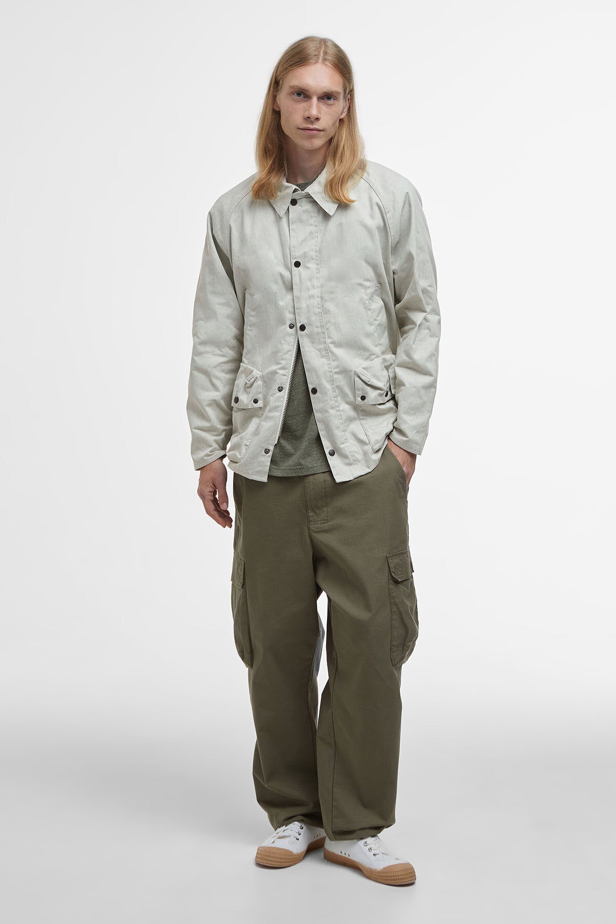 Barbour Modified Oversized Bedale Casual Jacket Natural by Barbour