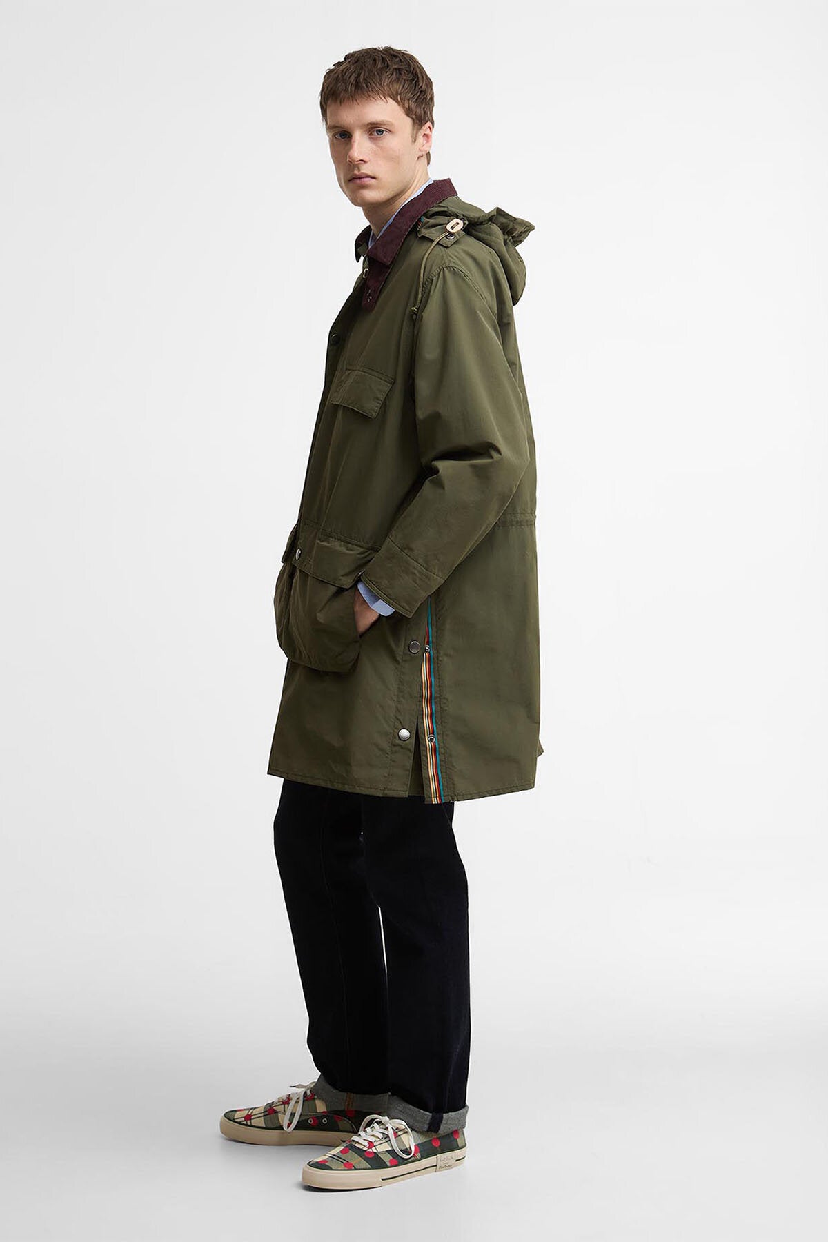Giacca Da Moto Paul Smith In Pelle Scamosciata Viola – Taglia Large (L) – Nuova Con Etichette