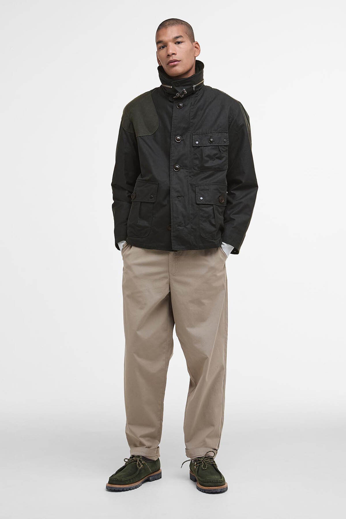 Barbour x TO KI TO Forest Waxed Jacket Sage by Barbour | Men | WP