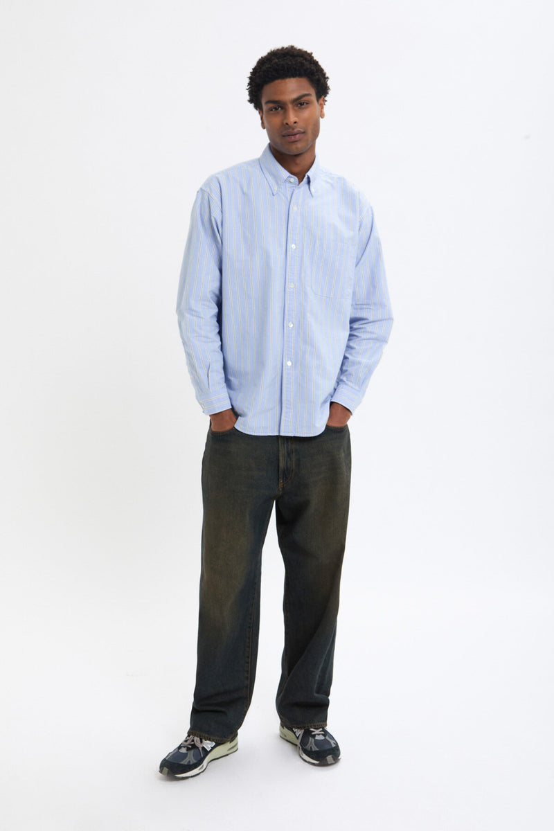 Heavy Oxford Button Down Shirt Sax st by Beams | Men | WP Store