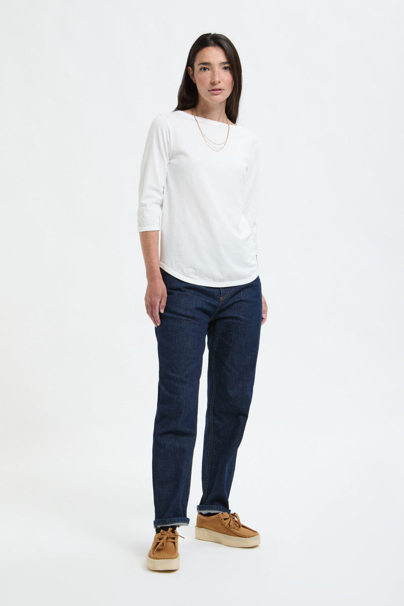 T-shirt a colletto a barca Beams Boy