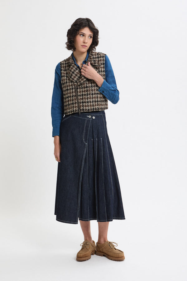 Wraped Pleated Skirt