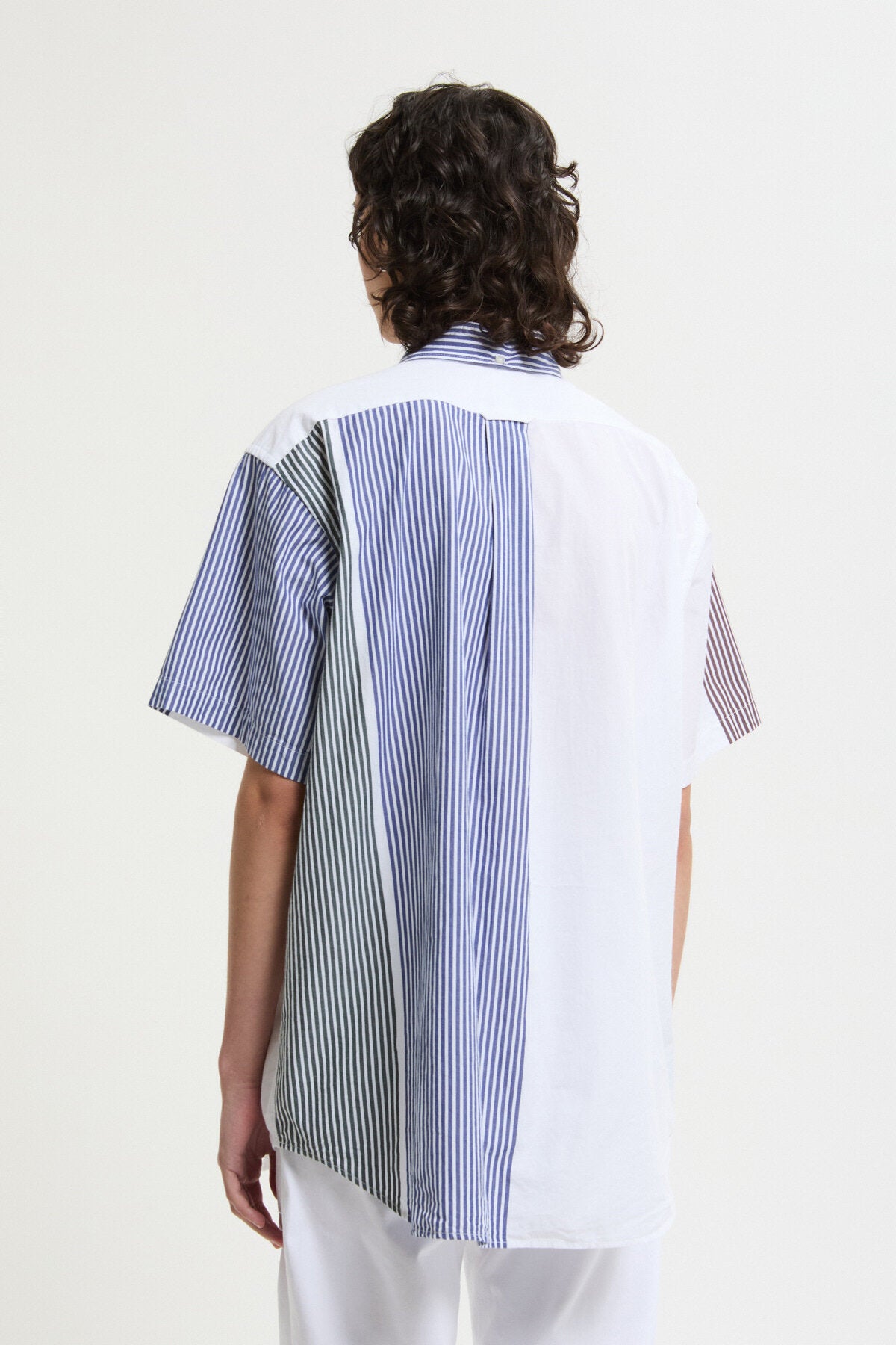 Short Sleeved Popover BD Shirt Multi block stripe by Eg | Men | WP
