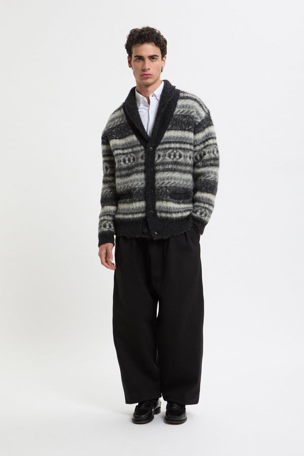 Shawl Collar Cardigan Shaggy