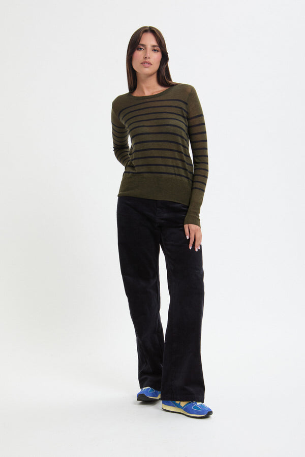 Maglione con scollo rotondo