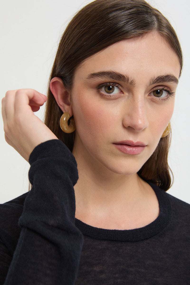 Maglione a Maniche Lunghe con Scollo Tondo