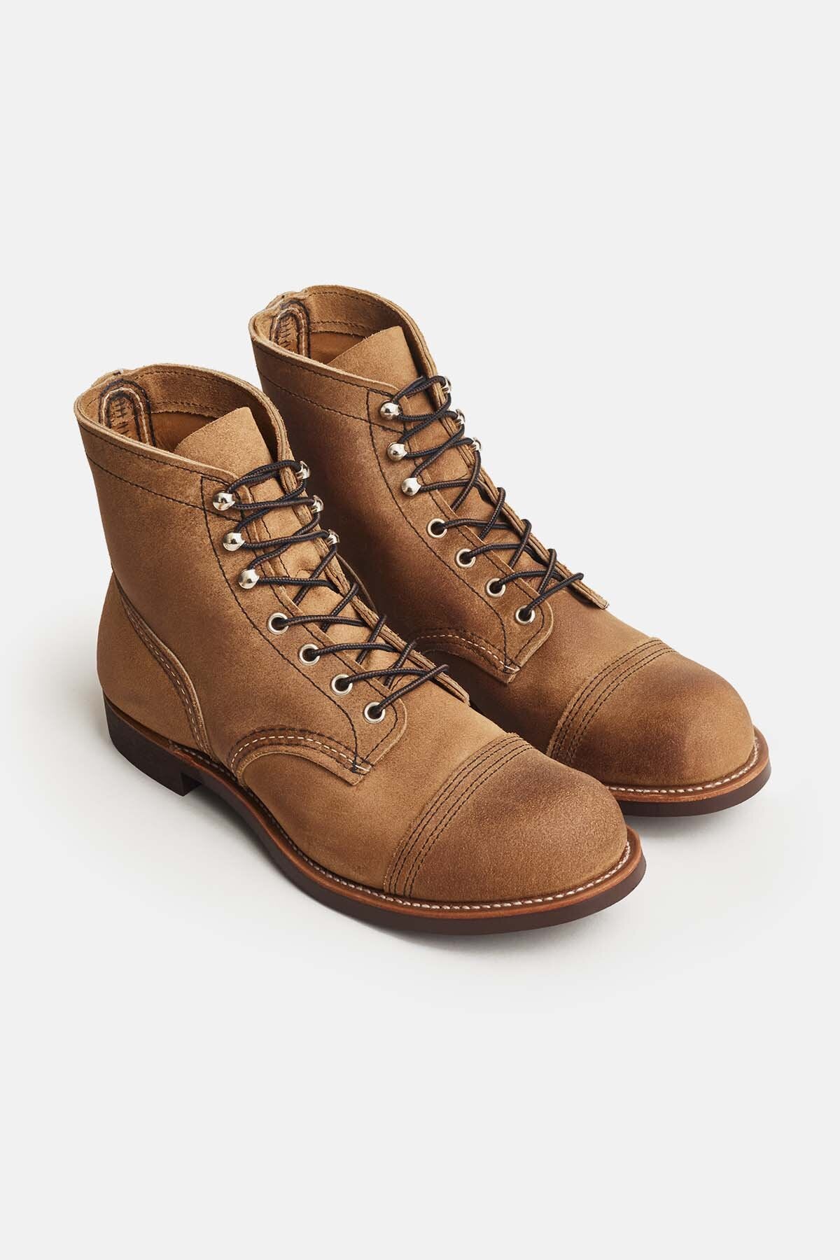 Red Wing Uomo Iron Ranger Stivali In Pelle Nera – Pelle Pieno Fiore – Suola Vibram – Made In USA – Taglia 42.5 EU - 3