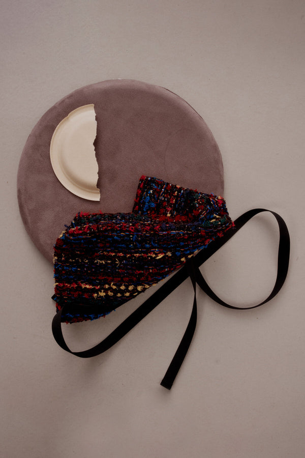 Marsupio a Tracolla in fantasia Tweed Multicolore