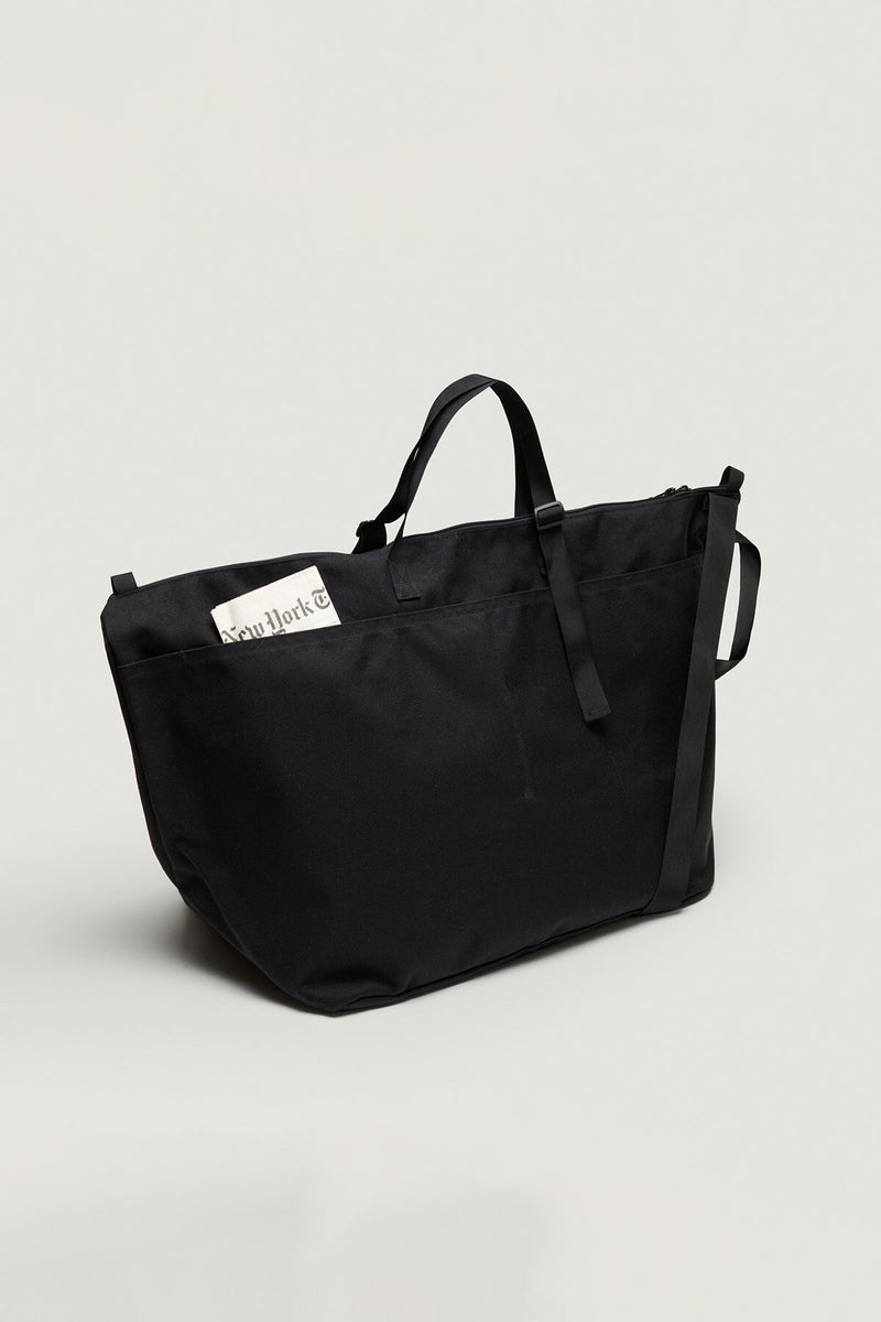 Borsa da Viaggio Grande Duffle in Canvas di Nylon Nero