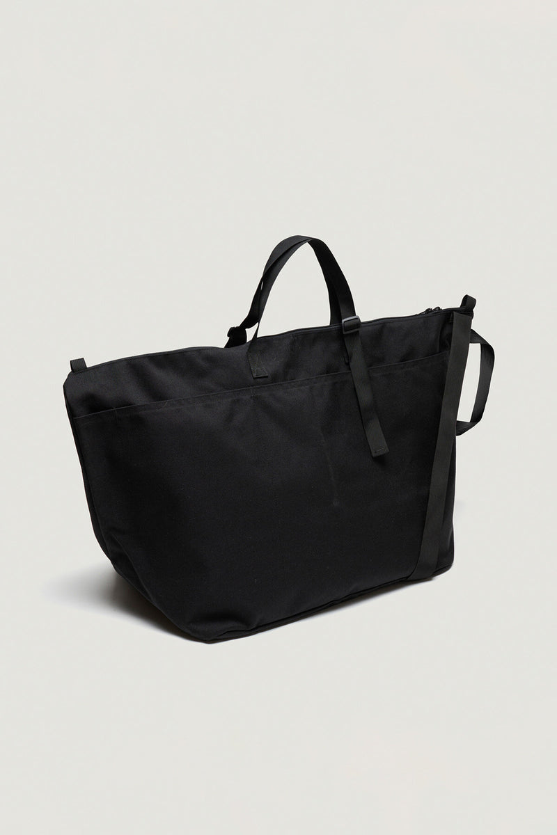 Borsa da Viaggio Grande Duffle in Canvas di Nylon Nero