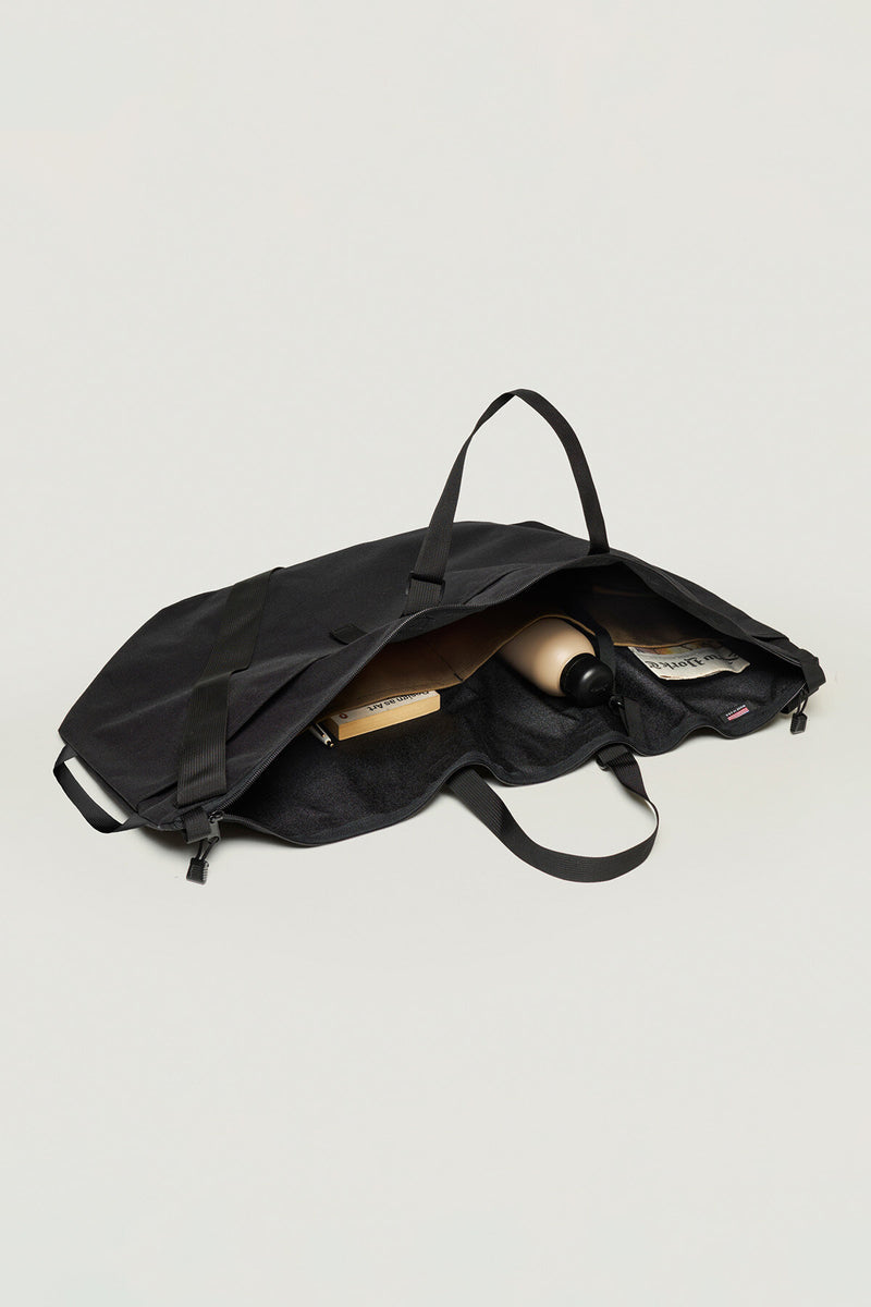Borsa da Viaggio Grande Duffle in Canvas di Nylon Nero