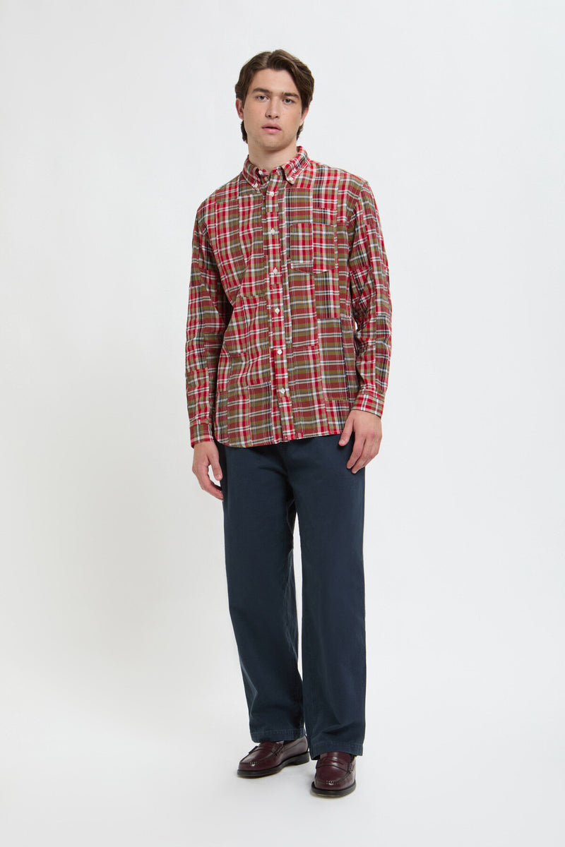 CHECKED BD SHIRT WITH CHEST POCKET