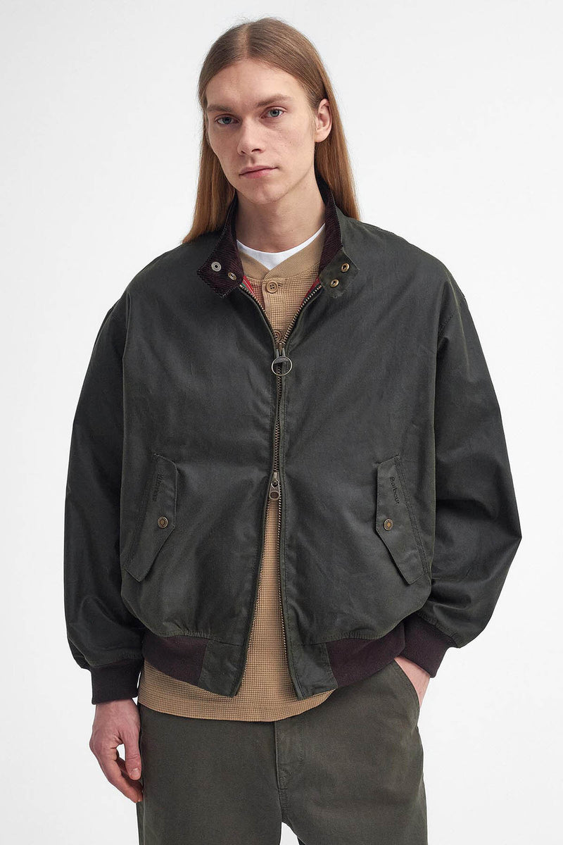 Barbour x Baracuta MA-1 Waxed Harrington Jacket