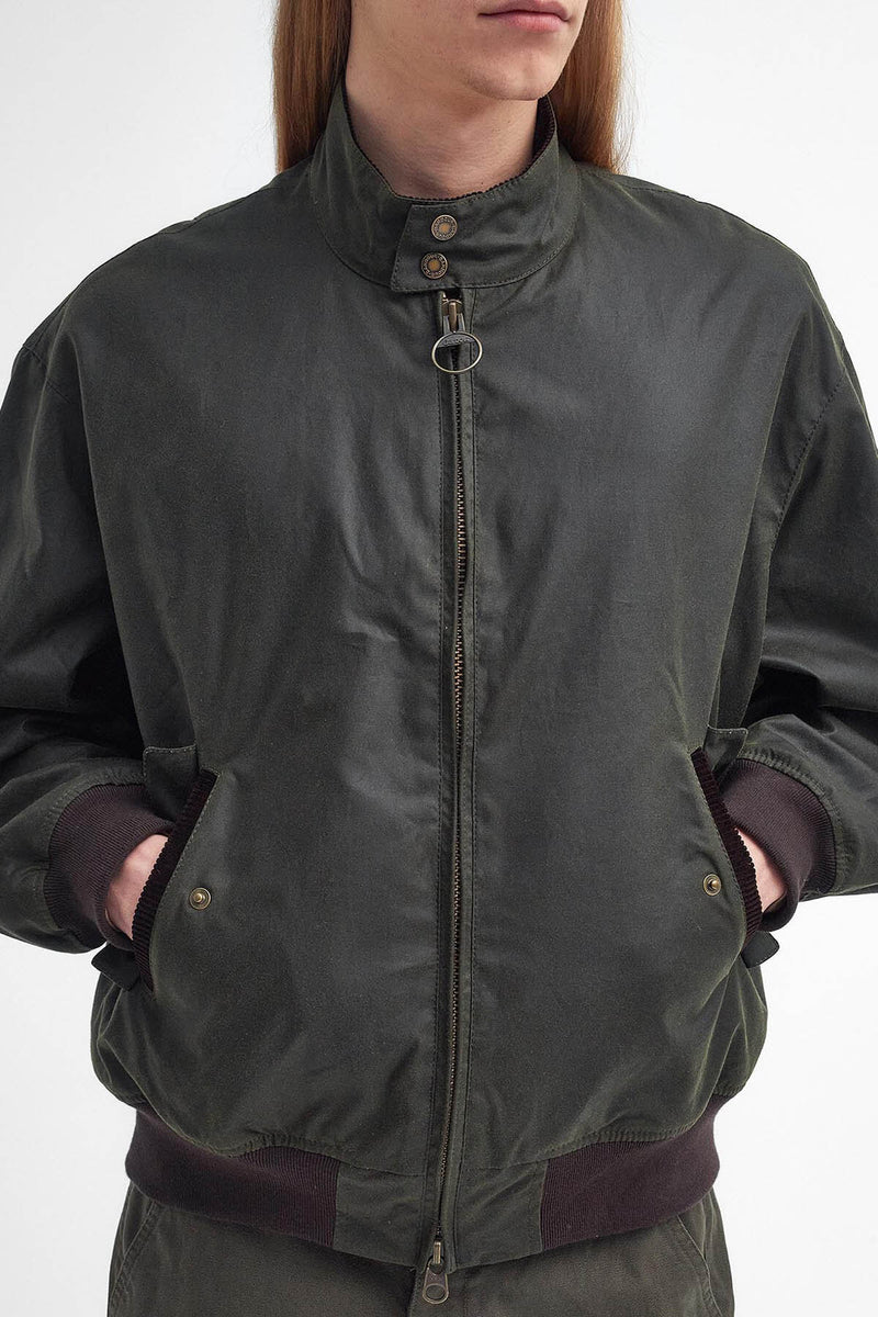 Barbour x Baracuta MA-1 Waxed Harrington Jacket