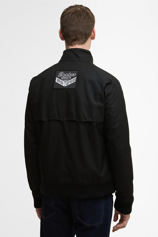 Barbour x Baracuta Giacca cerata Porton con badge