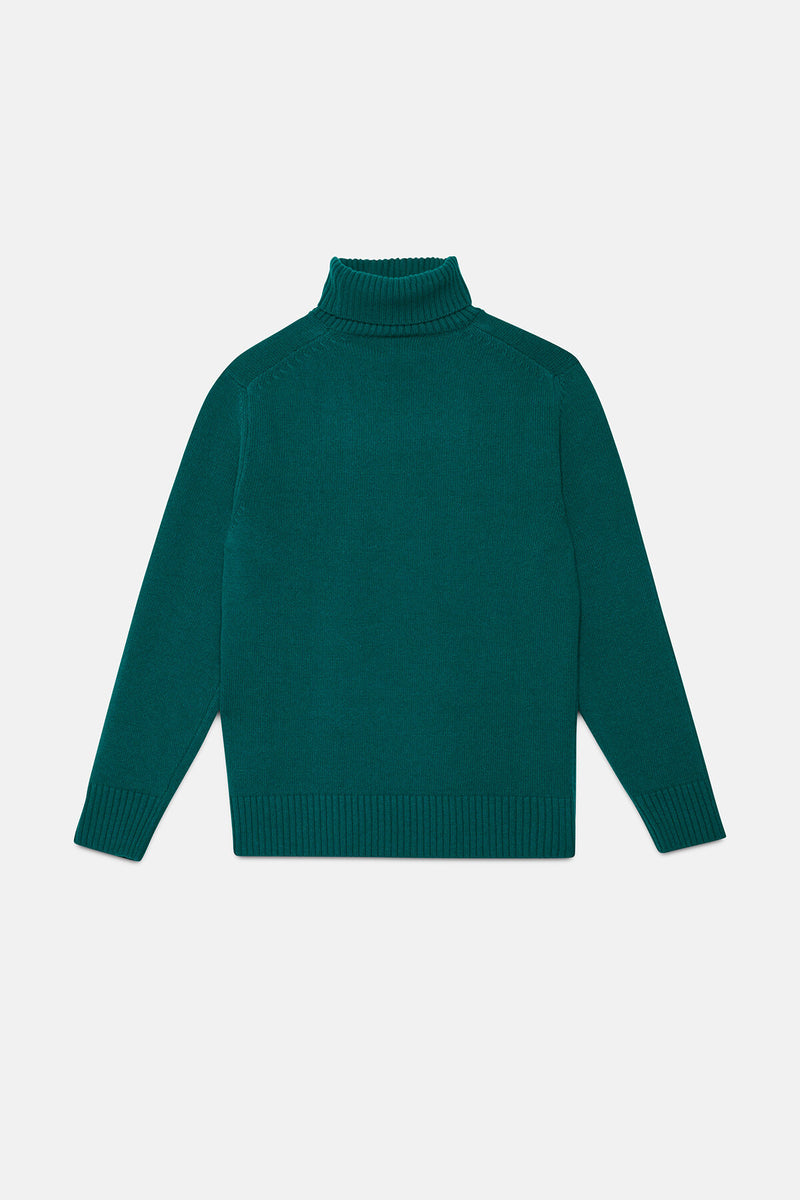 Maglione a collo alto in lana merino