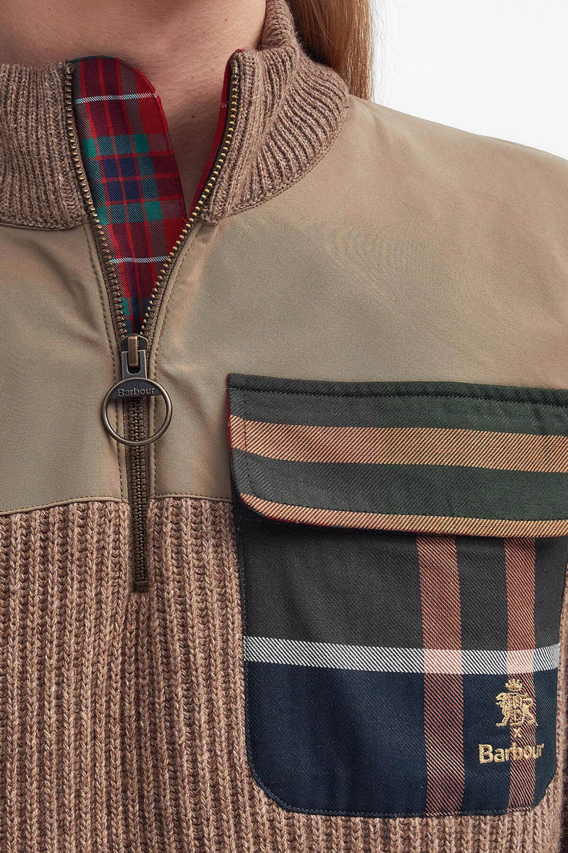 Maglione con zip corta Miller Barbour x Baracuta