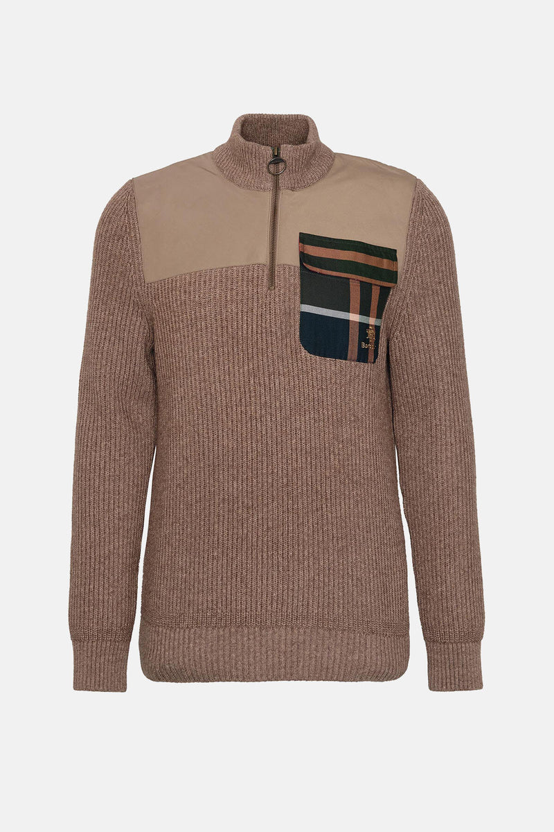 Maglione con zip corta Miller Barbour x Baracuta