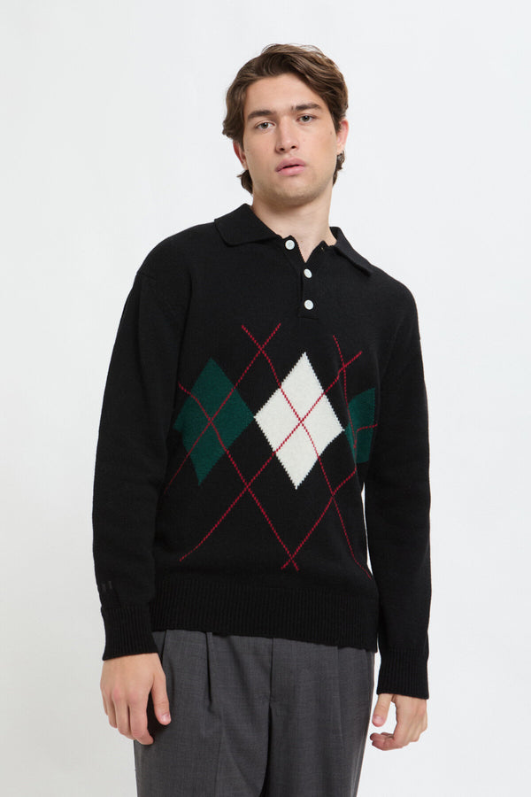 ARGYLE POLO NECK
