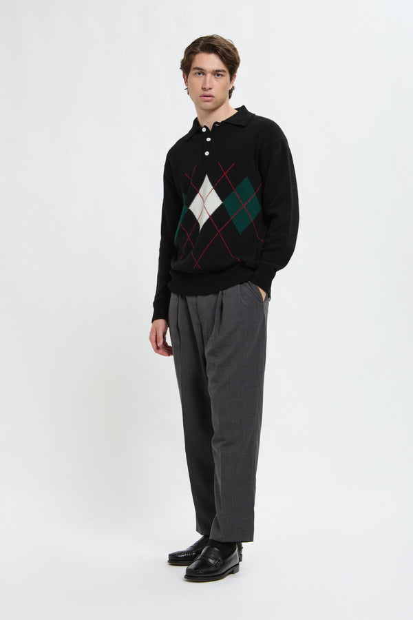ARGYLE POLO NECK