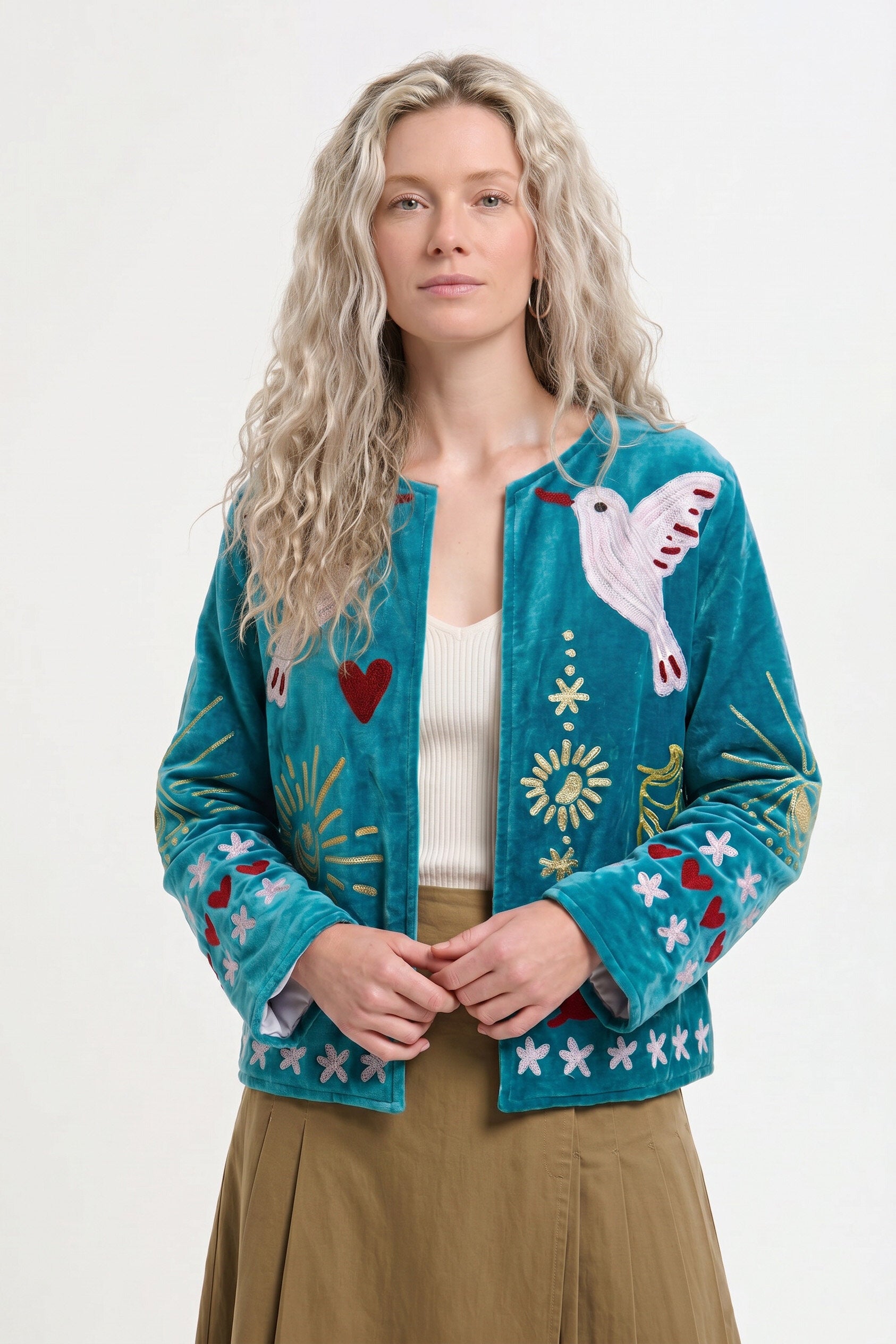 Colibri Velvet Jacket Multi colour by Toutvintage | Women | WP Store