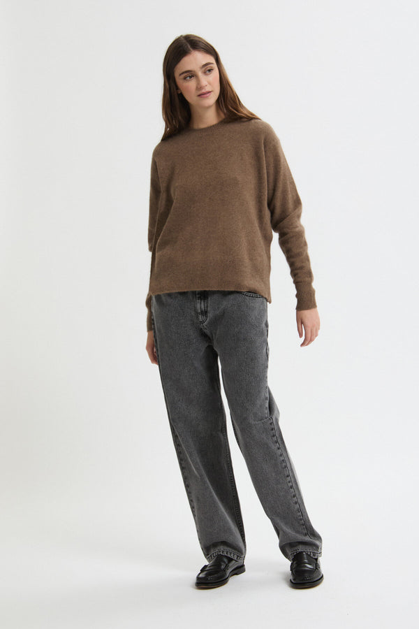 Maglione a Maniche Lunghe con Scollo Tondo