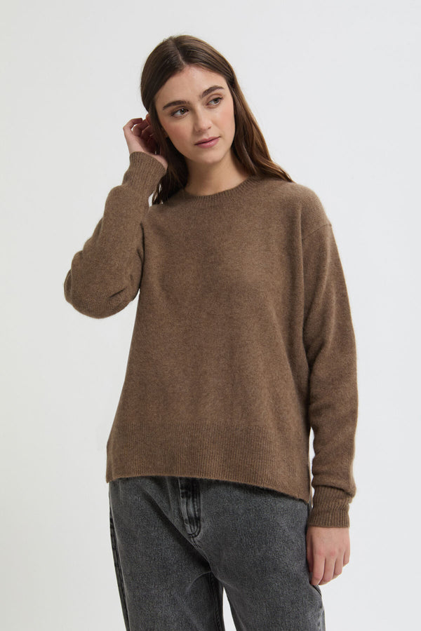 Maglione a Maniche Lunghe con Scollo Tondo
