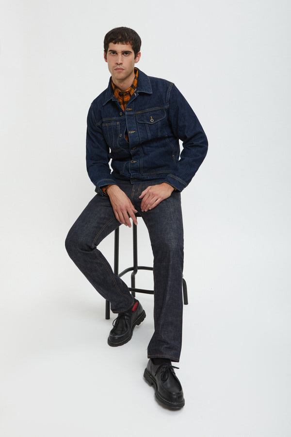 UNLINED DENIM SHORT CRUISER JACKET