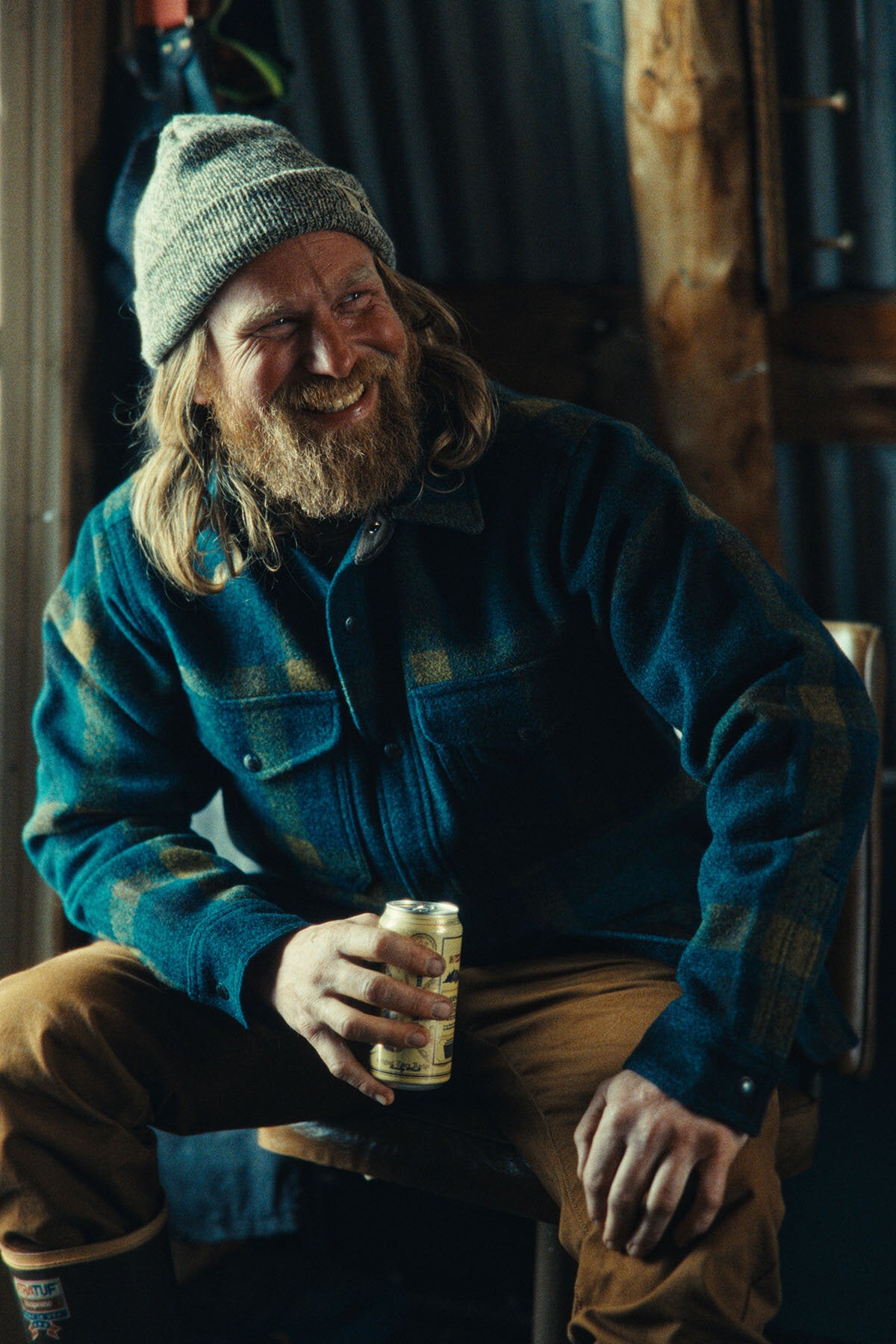 LINED MACKINAW WOOL JAC-SHIRT Teal / ochre plaid by Filson Man