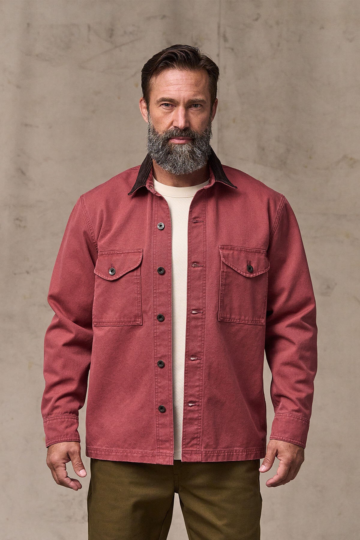 Filson Man RUSTIC CANVAS JAC-SHIRT Red rock | Uomo | WP Store