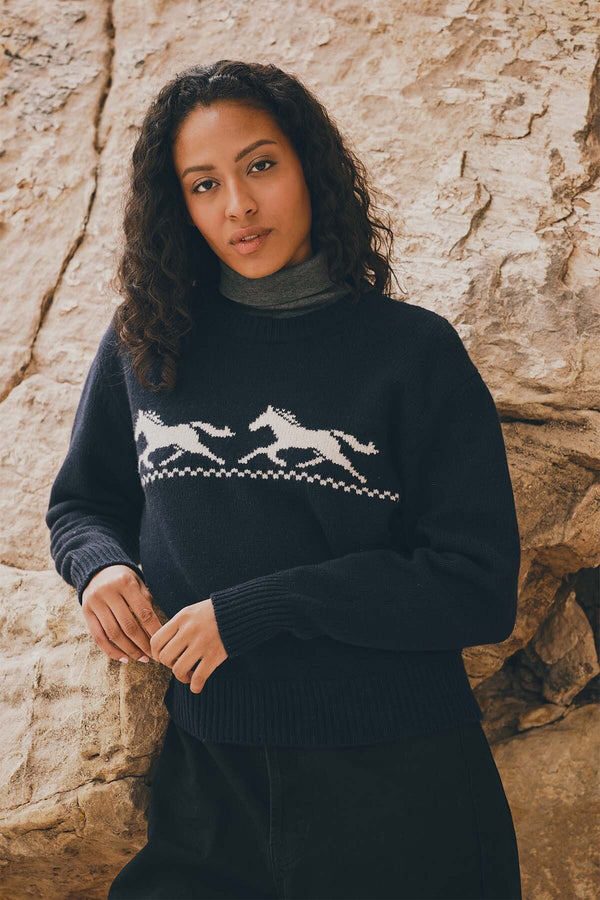 WOMEN'S WOOL CREWNECK SWEATER