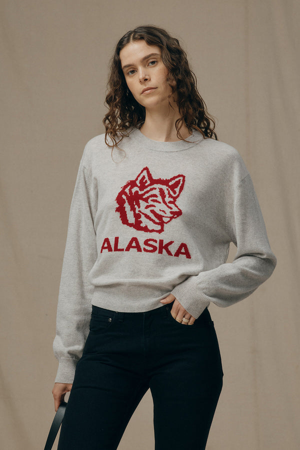 MAGLIONE IN LANA DA DONNA CON GRAFICA