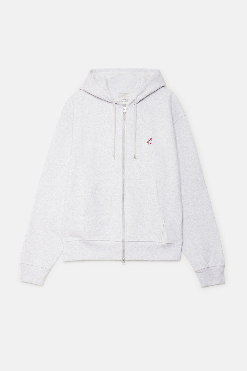 One Point Zip Hooded Swetshirt