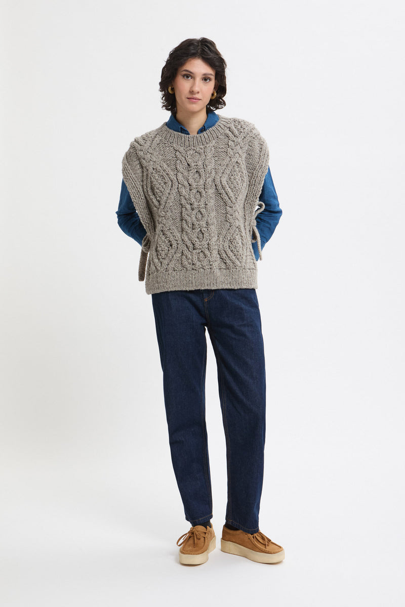 Gilet in maglia a fantasia peruviana