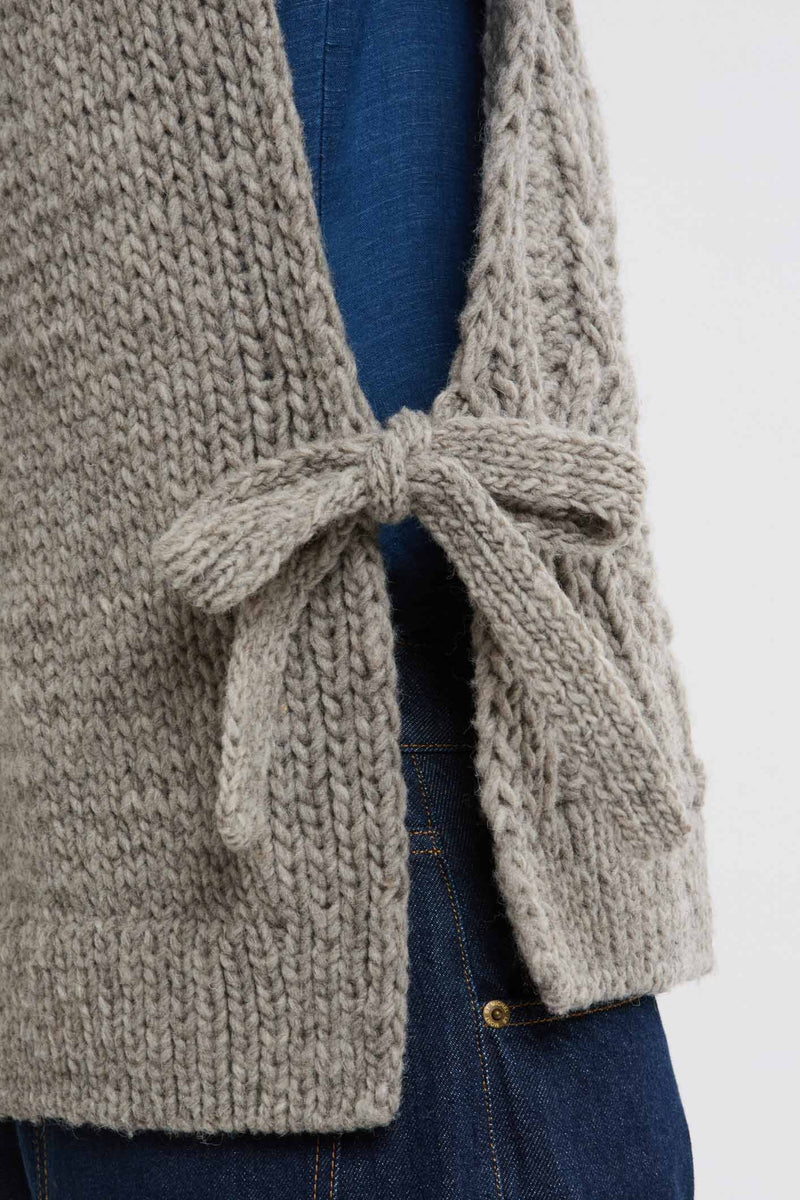 Gilet in maglia a fantasia peruviana