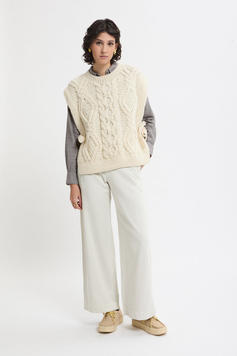 Gilet in maglia a fantasia peruviana