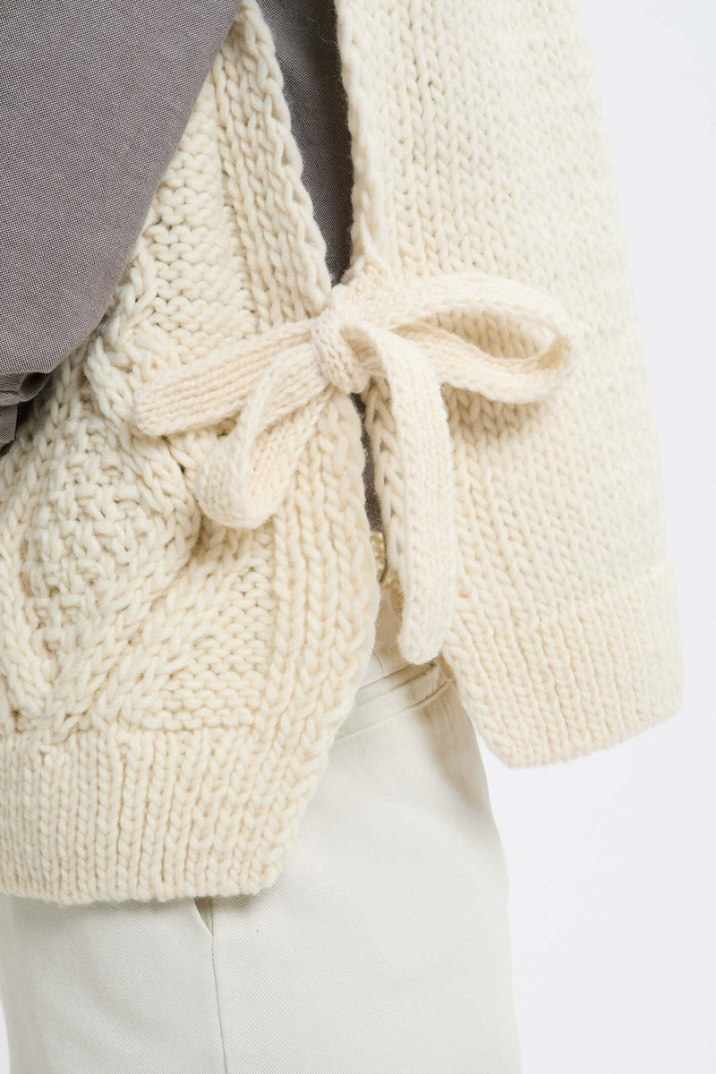 Gilet in maglia a fantasia peruviana