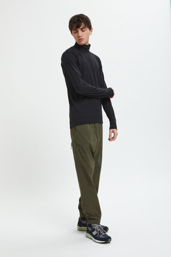 Wool Turtleneck Longsleeves T-Shirt