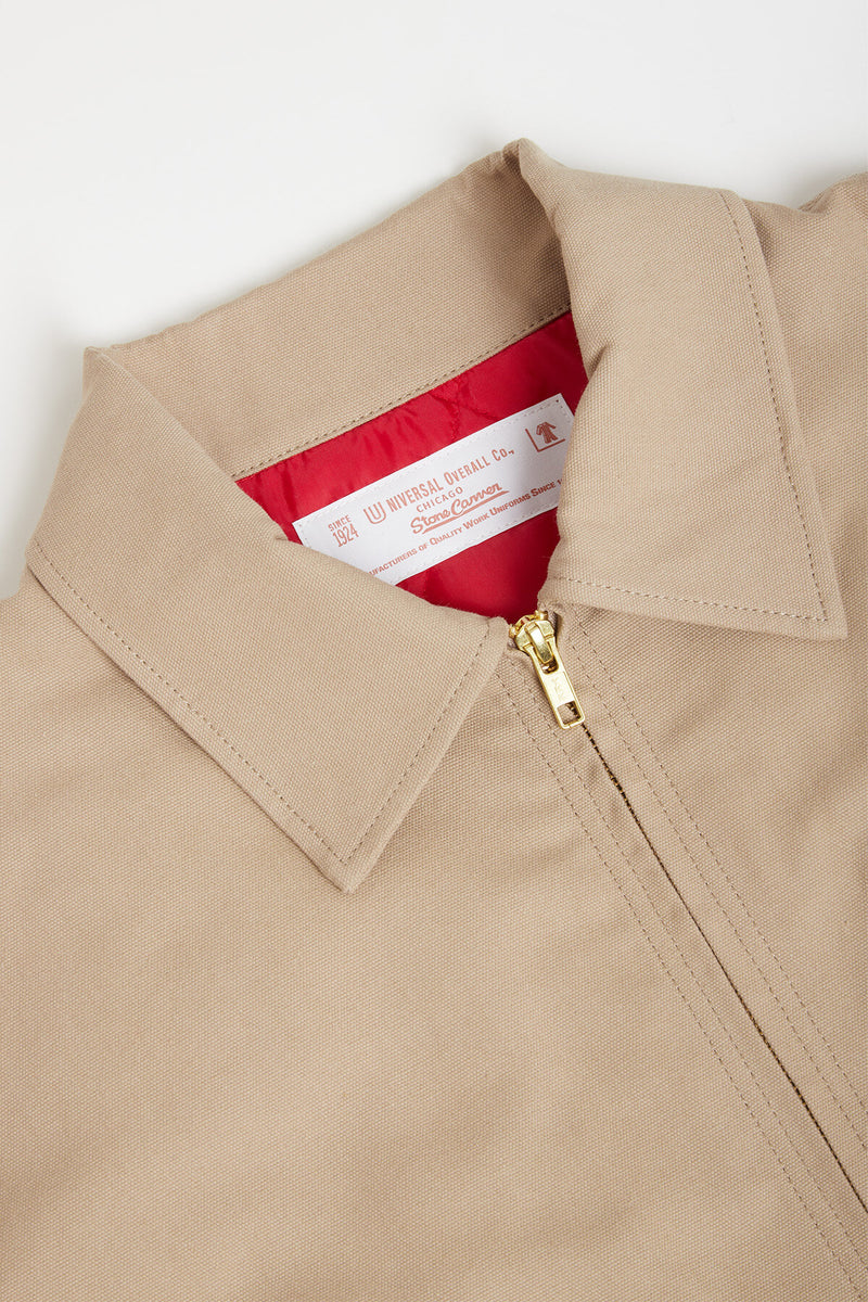 Giacca con zip e fodera in cotone