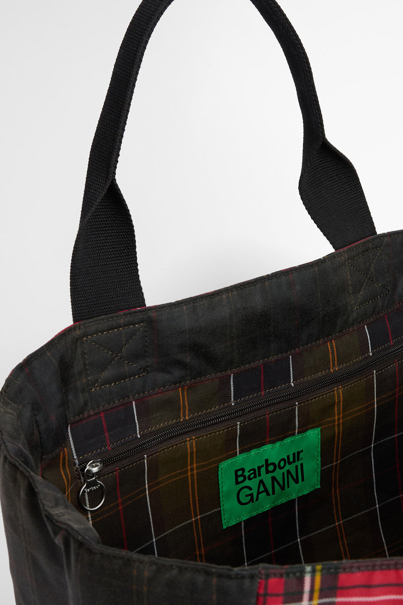 Borsa tote cerata Barbour x GANNI