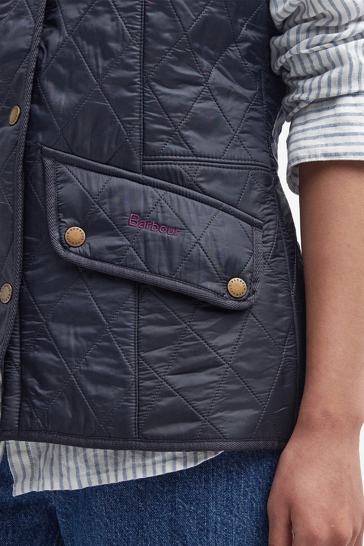 Barbour Cavalry Barbour Gilets Purple Cavalry Quilted Gilet Navy