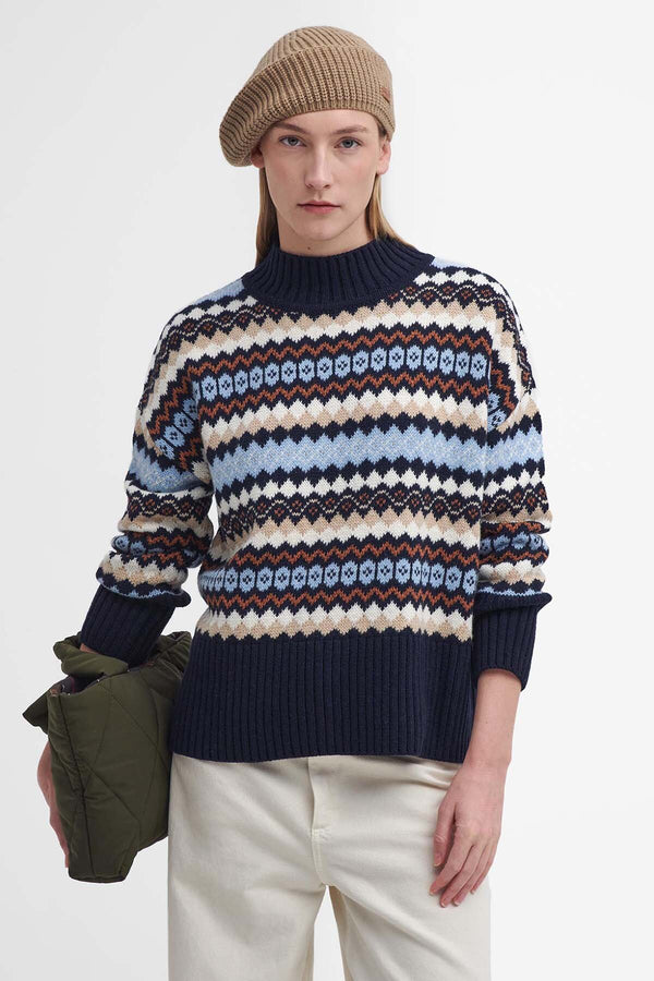 Maglione a collo alto Larisa Fair Isle