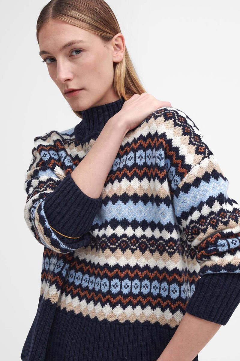 Maglione a collo alto Larisa Fair Isle