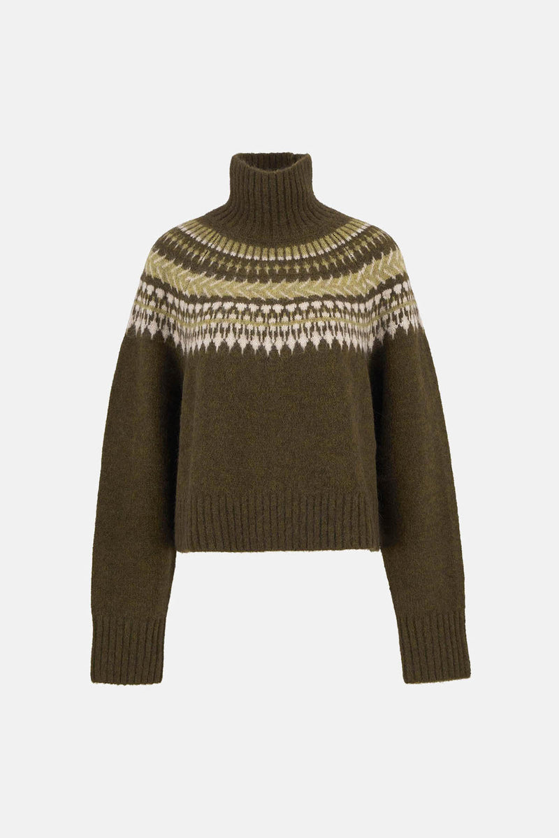 Lorrie Fair Isle Roll-Neck Jumper