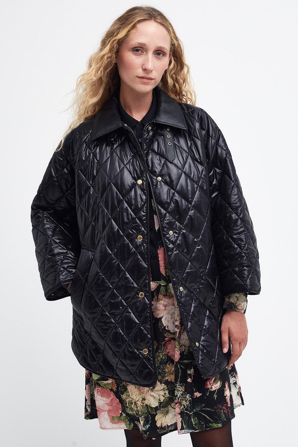 Barbour x House of Hackney Tolsford Quilted Cape Black by Barbour