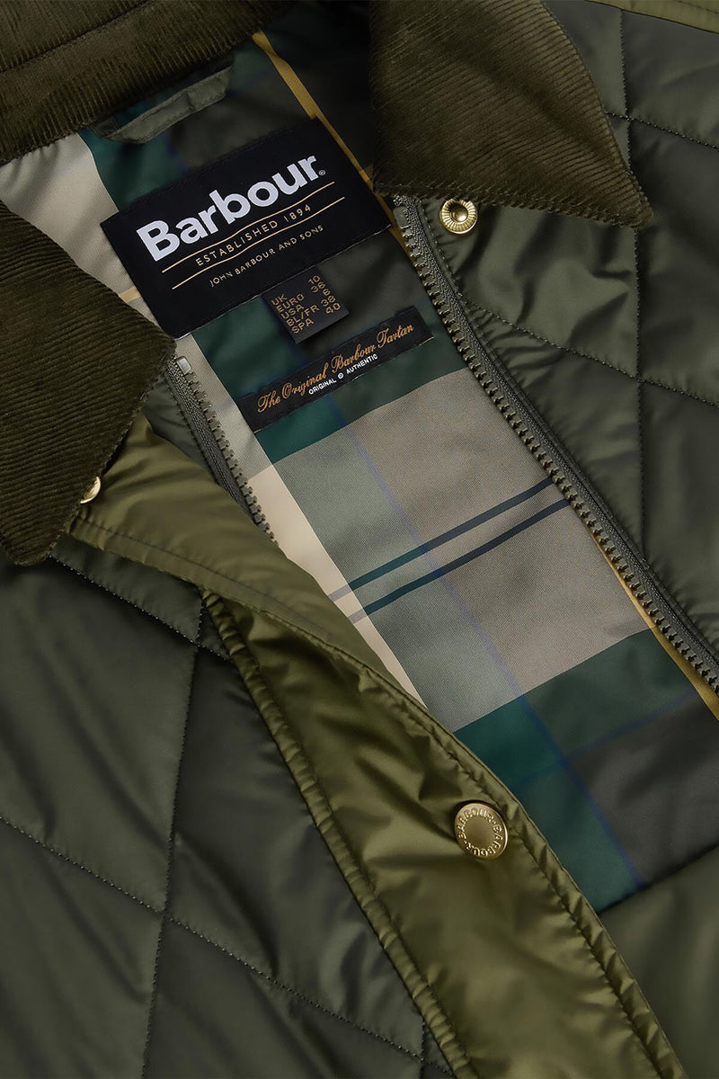 Martha Quilted Jacket Olive/dark moss/anci by Barbour Lady | Women