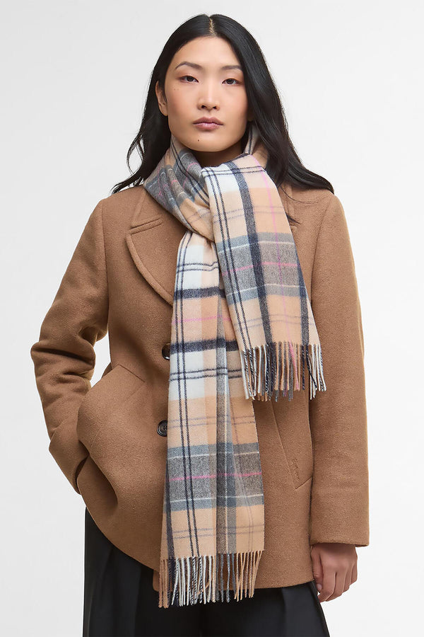 Sciarpa con motivo tartan in lana d’agnello Serena