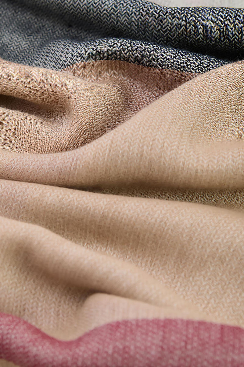 Sciarpa con motivo tartan in lana d’agnello Saffron