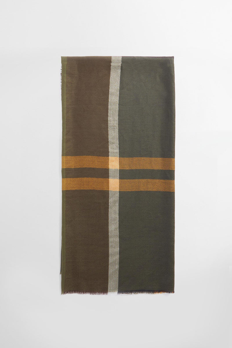 Saffron Tartan Lambswool Scarf